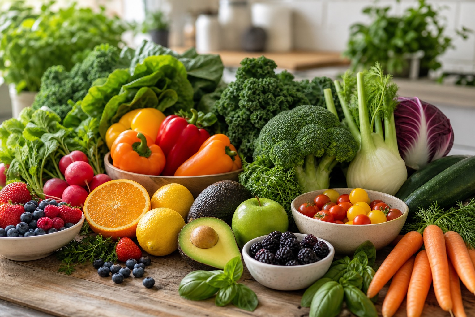 A colorful assortment of fresh produce